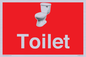 IV14288: Toilet Dementia Friendly Sign Red