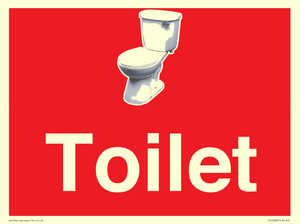 IV14288: Toilet Dementia Friendly Sign Red