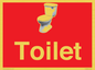 IV14288: Toilet Dementia Friendly Sign Red