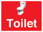 IV14288: Toilet Dementia Friendly Sign Red