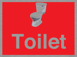 IV14288: Toilet Dementia Friendly Sign Red