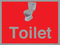 IV14288: Toilet Dementia Friendly Sign Red