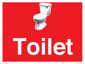 IV14288: Toilet Dementia Friendly Sign Red