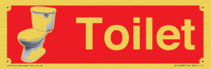 IV14288: Toilet Dementia Friendly Sign Red