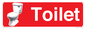 IV14288: Toilet Dementia Friendly Sign Red