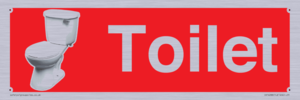 IV14288: Toilet Dementia Friendly Sign Red