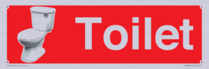 IV14288: Toilet Dementia Friendly Sign Red