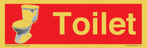 IV14288: Toilet Dementia Friendly Sign Red