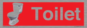 IV14288: Toilet Dementia Friendly Sign Red