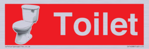 IV14288: Toilet Dementia Friendly Sign Red