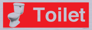 IV14288: Toilet Dementia Friendly Sign Red