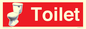 IV14288: Toilet Dementia Friendly Sign Red