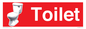 IV14288: Toilet Dementia Friendly Sign Red