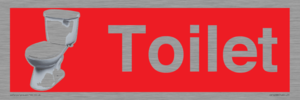 IV14288: Toilet Dementia Friendly Sign Red