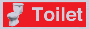 IV14288: Toilet Dementia Friendly Sign Red