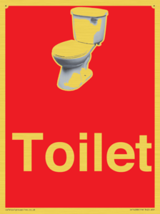 IV14288: Toilet Dementia Friendly Sign Red