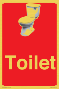 IV14288: Toilet Dementia Friendly Sign Red