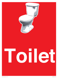 IV14288: Toilet Dementia Friendly Sign Red
