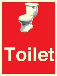 IV14288: Toilet Dementia Friendly Sign Red