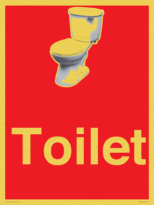 IV14288: Toilet Dementia Friendly Sign Red
