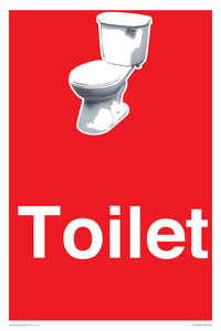 IV14288: Toilet Dementia Friendly Sign Red