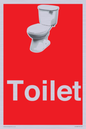 IV14288: Toilet Dementia Friendly Sign Red