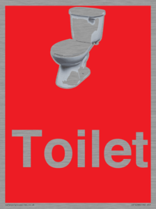 IV14288: Toilet Dementia Friendly Sign Red
