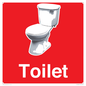 IV14288: Toilet Dementia Friendly Sign Red