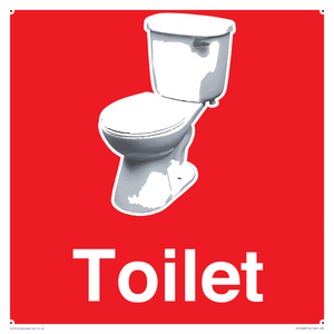 IV14288: Toilet Dementia Friendly Sign Red