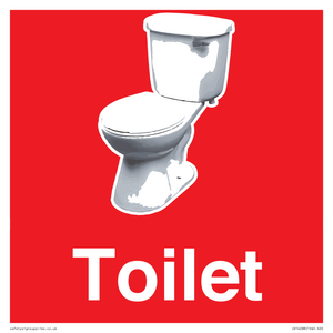 IV14288: Toilet Dementia Friendly Sign Red