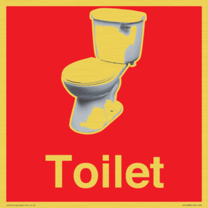 IV14288: Toilet Dementia Friendly Sign Red