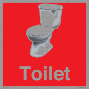 IV14288: Toilet Dementia Friendly Sign Red