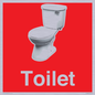 IV14288: Toilet Dementia Friendly Sign Red
