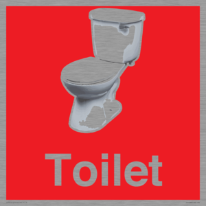 IV14288: Toilet Dementia Friendly Sign Red