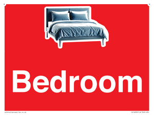 IV14290: Bedroom Dementia Sign Red