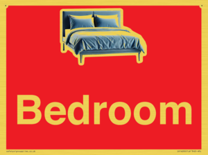 IV14290: Bedroom Dementia Sign Red
