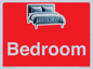 IV14290: Bedroom Dementia Sign Red