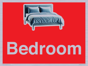 IV14290: Bedroom Dementia Sign Red