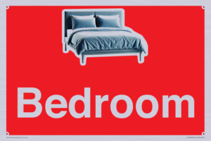 IV14290: Bedroom Dementia Sign Red