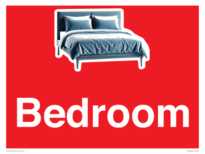IV14290: Bedroom Dementia Sign Red