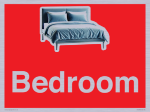 IV14290: Bedroom Dementia Sign Red