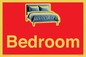 IV14290: Bedroom Dementia Sign Red