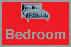 IV14290: Bedroom Dementia Sign Red