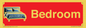 IV14290: Bedroom Dementia Sign Red