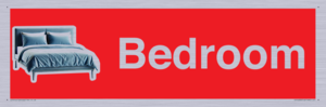 IV14290: Bedroom Dementia Sign Red
