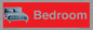 IV14290: Bedroom Dementia Sign Red