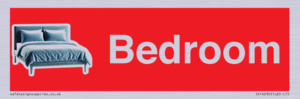 IV14290: Bedroom Dementia Sign Red