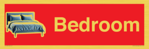 IV14290: Bedroom Dementia Sign Red