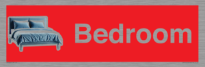 IV14290: Bedroom Dementia Sign Red