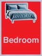 IV14290: Bedroom Dementia Sign Red